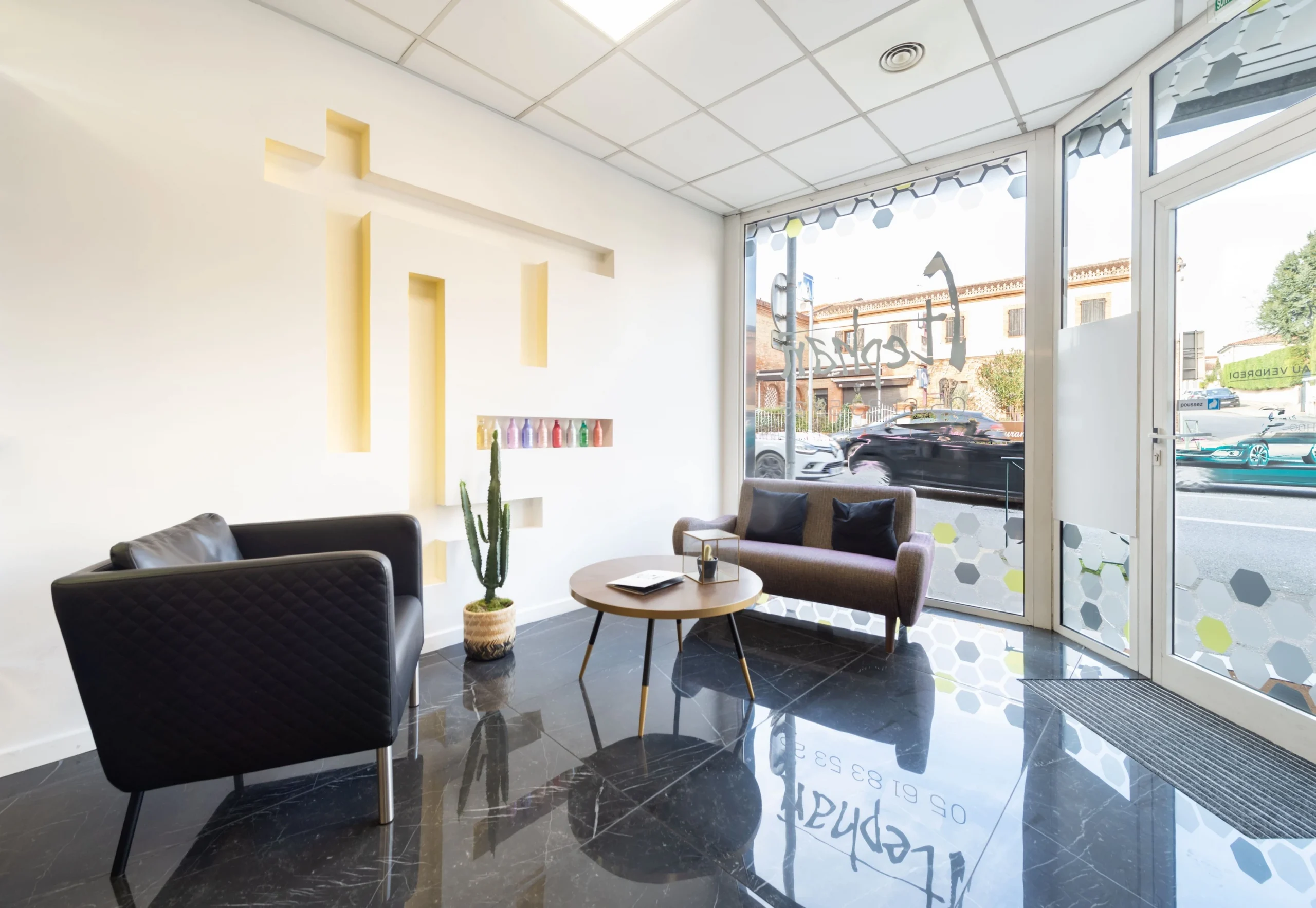 Intérieur du salon de coiffure Stephan à Quint-Fonsegrives