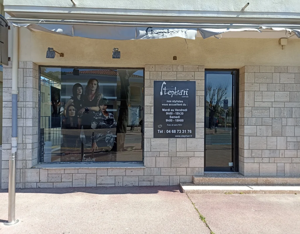 devanture salon de coiffure stephan à Canet-en-roussillon